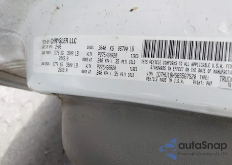 2008 Dodge Ram 1500 Slt from USA, damaged, VIN 1D7HU18N58S567520